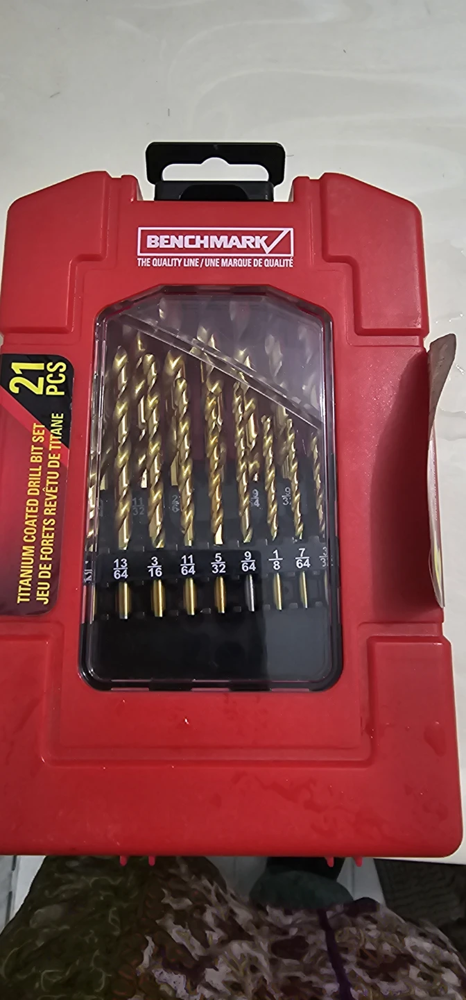 Benchmark 21-Piece Titanium Coated Drill Bit Set
