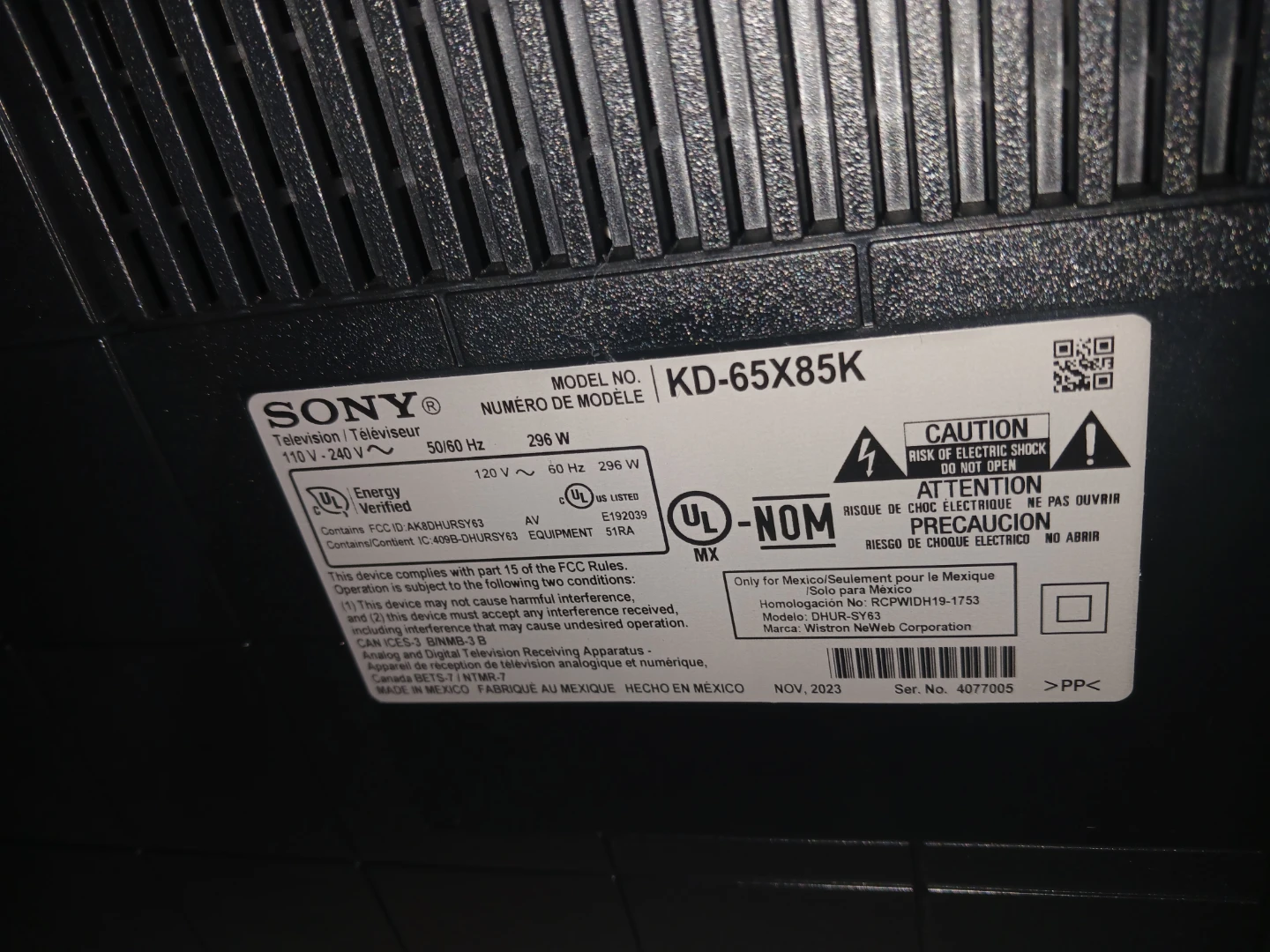 Sony 65" X85K 4K 120Hz Smart Google TV + Box + Remote - photo 4