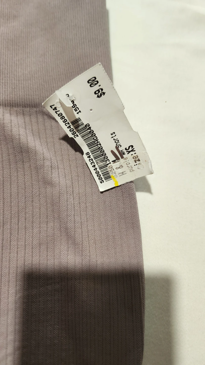 H&M Ribbed Biker Shorts - Purple, XS - photo 3