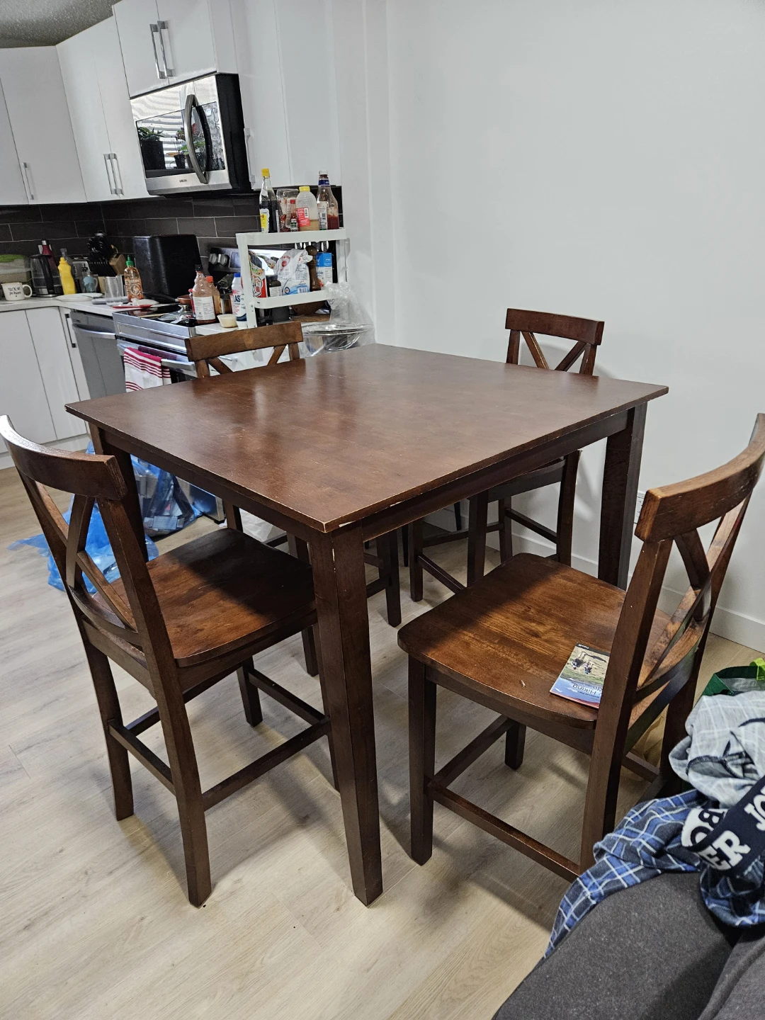 Counter-Height Dining Set with 4 Chairs - photo 2