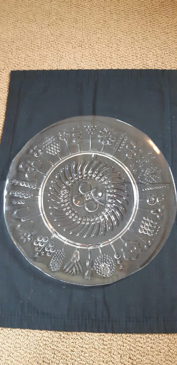 Large Vintage Glass Plate