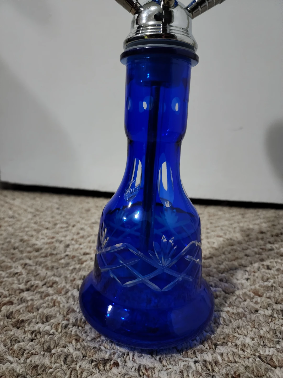 Blue Glass Hookah Set and Extras Never Used - photo 5