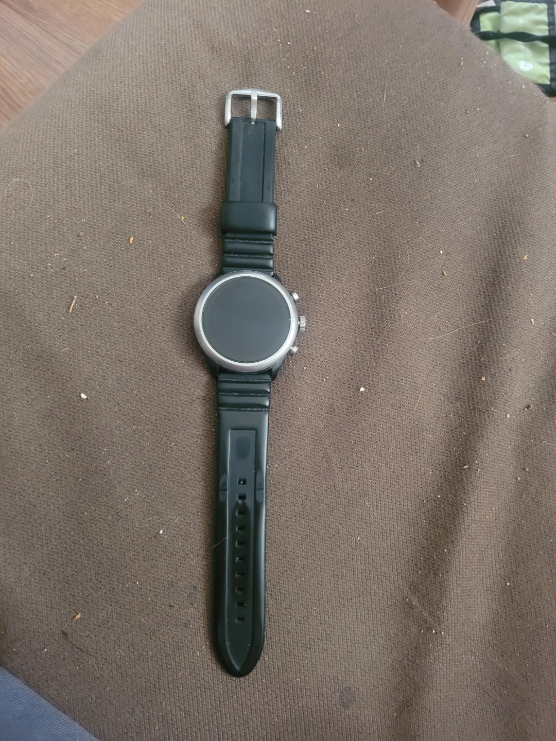 Fossil Smartwatch with Black Silicone Strap