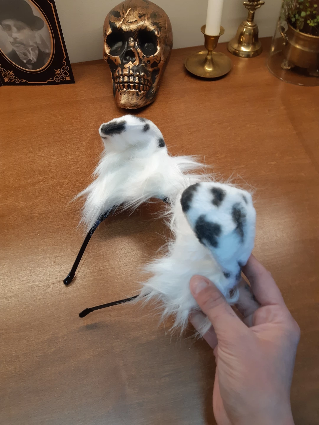 Dalmation puppy dog ear adjustable headband