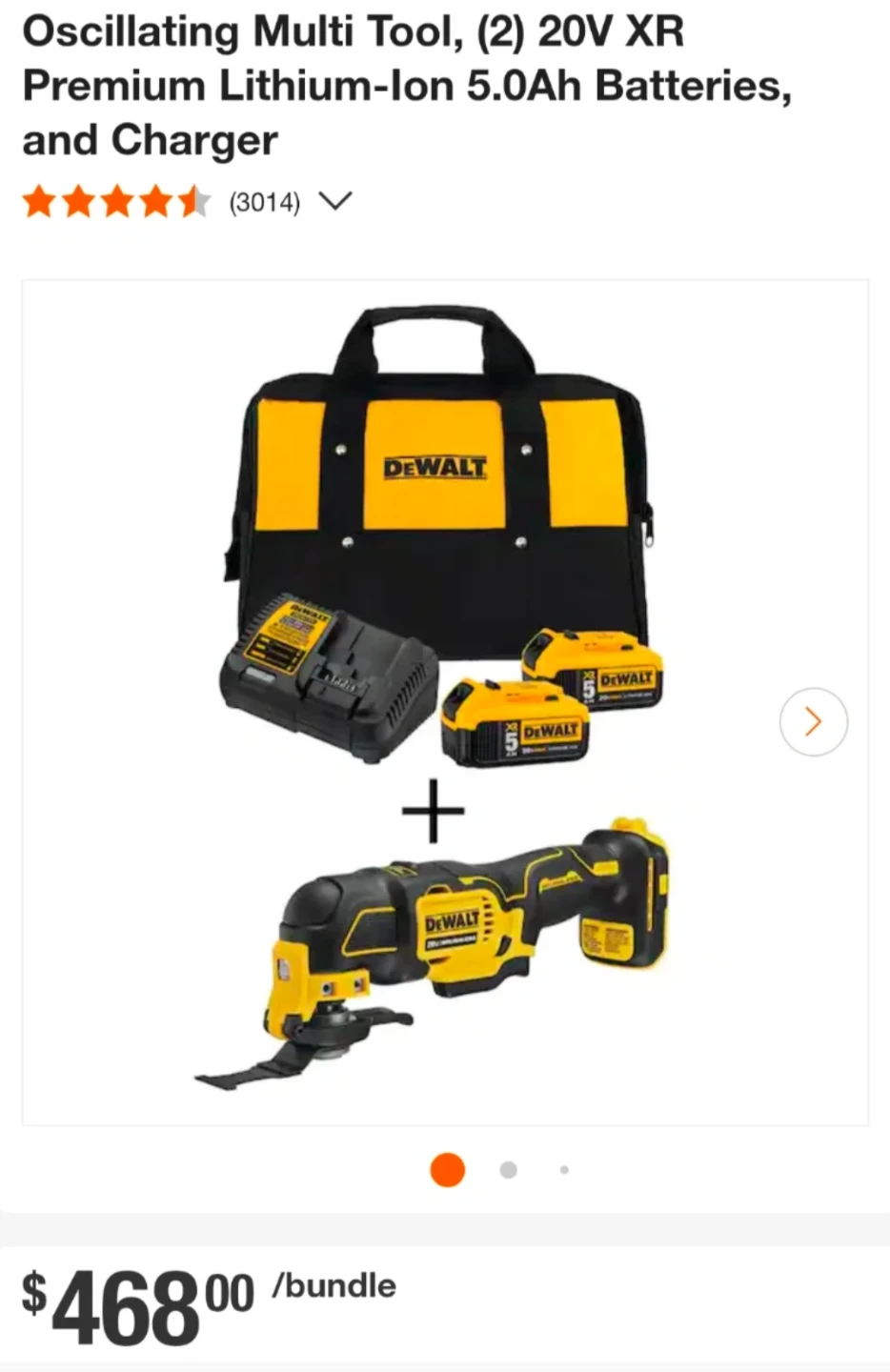 20V Max DeWalt XR 3 Speed Multi - Tool PRO Combo - photo 2