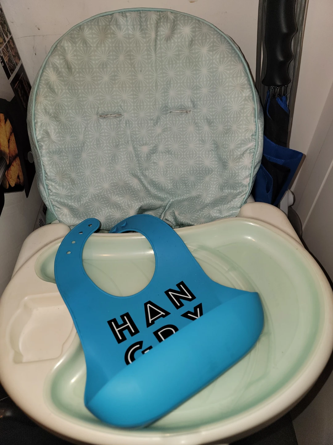 Baby High Chair Seat Pad and Silicone Bib