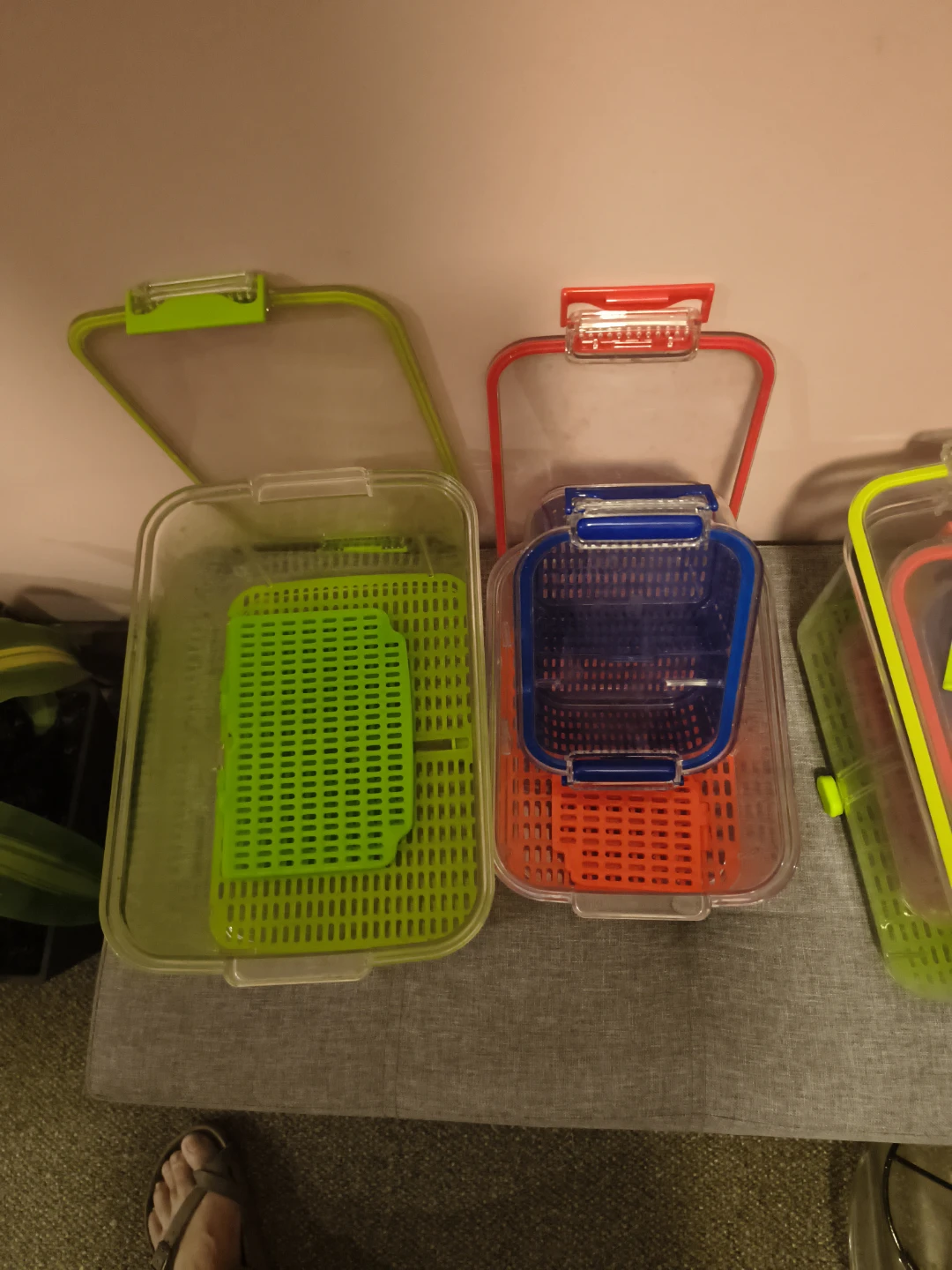 Set of 3 Plastic Produce Storage Containers - photo 2