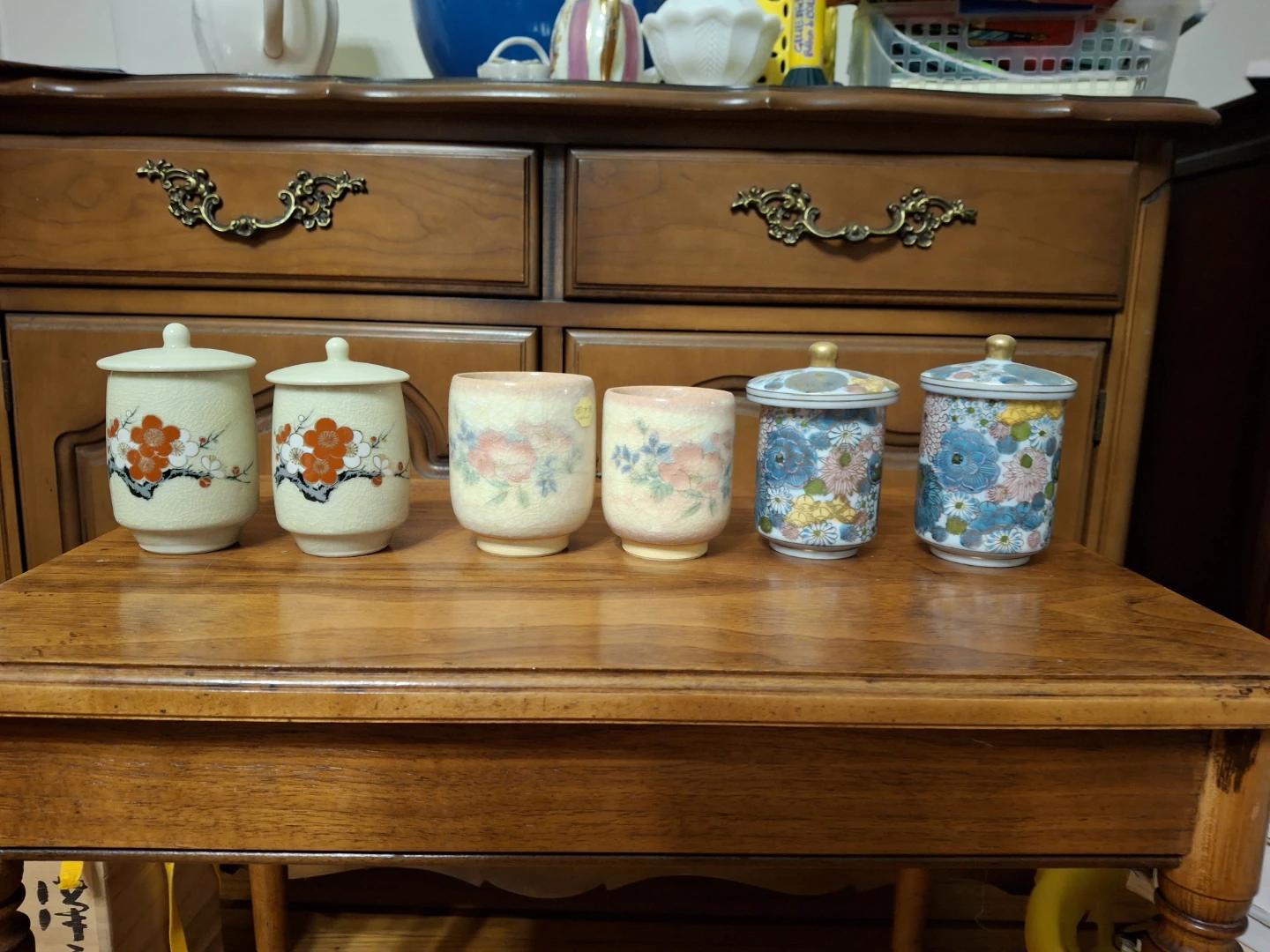Set of 6 Japanese Ceramic Tea Cups