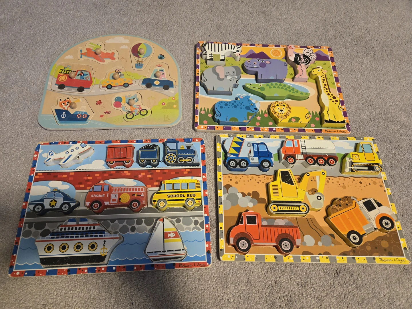 Set of 4 Wooden Puzzles