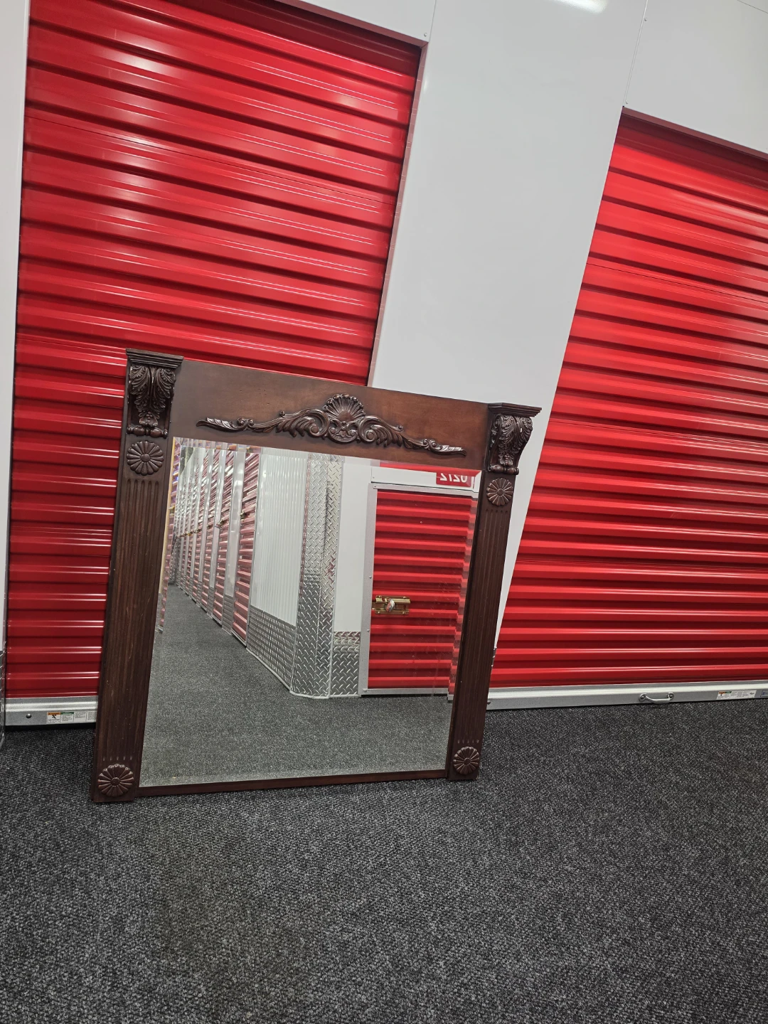 Ornate Traditional Wooden Wall Mirror - photo 2
