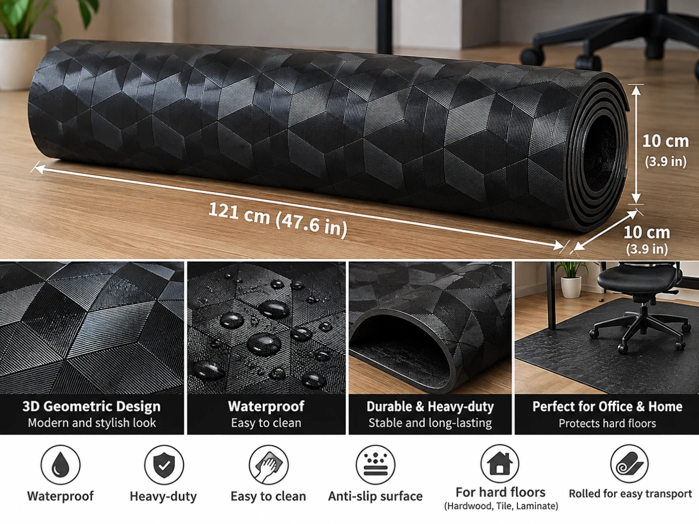 🔥 BRAND NEW PREMIUM OFFICE CHAIR MAT – $65 🔥