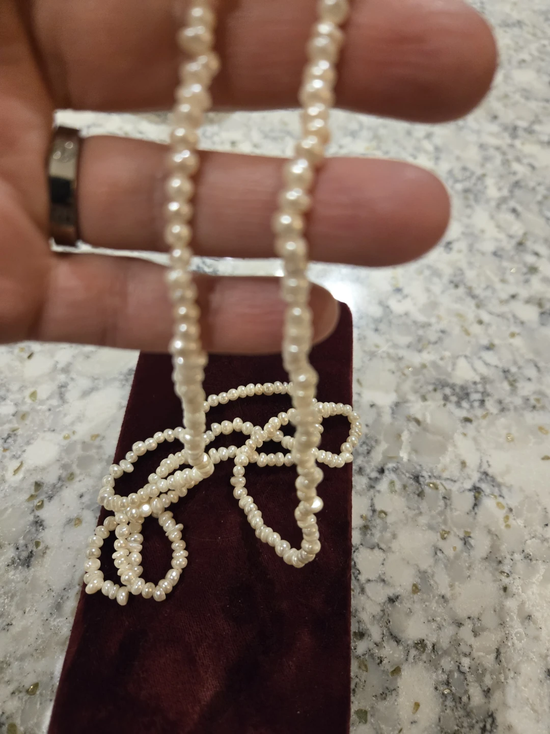 White Freshwater Pearl Necklace 36" - photo 3