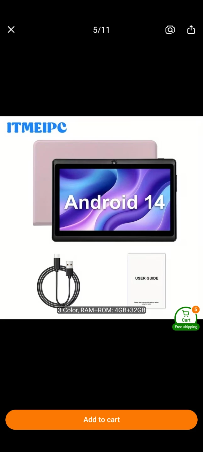 ITMEIPC 7-inch Android 14 Tablet