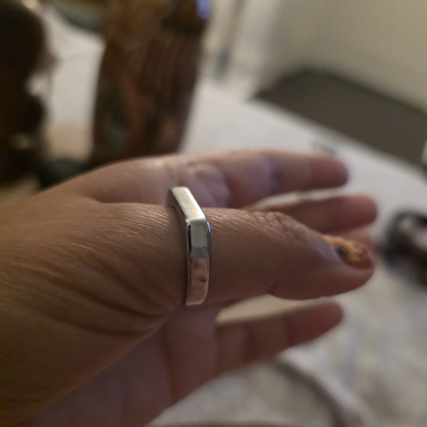 Minimalist silver-tone ring - photo 5