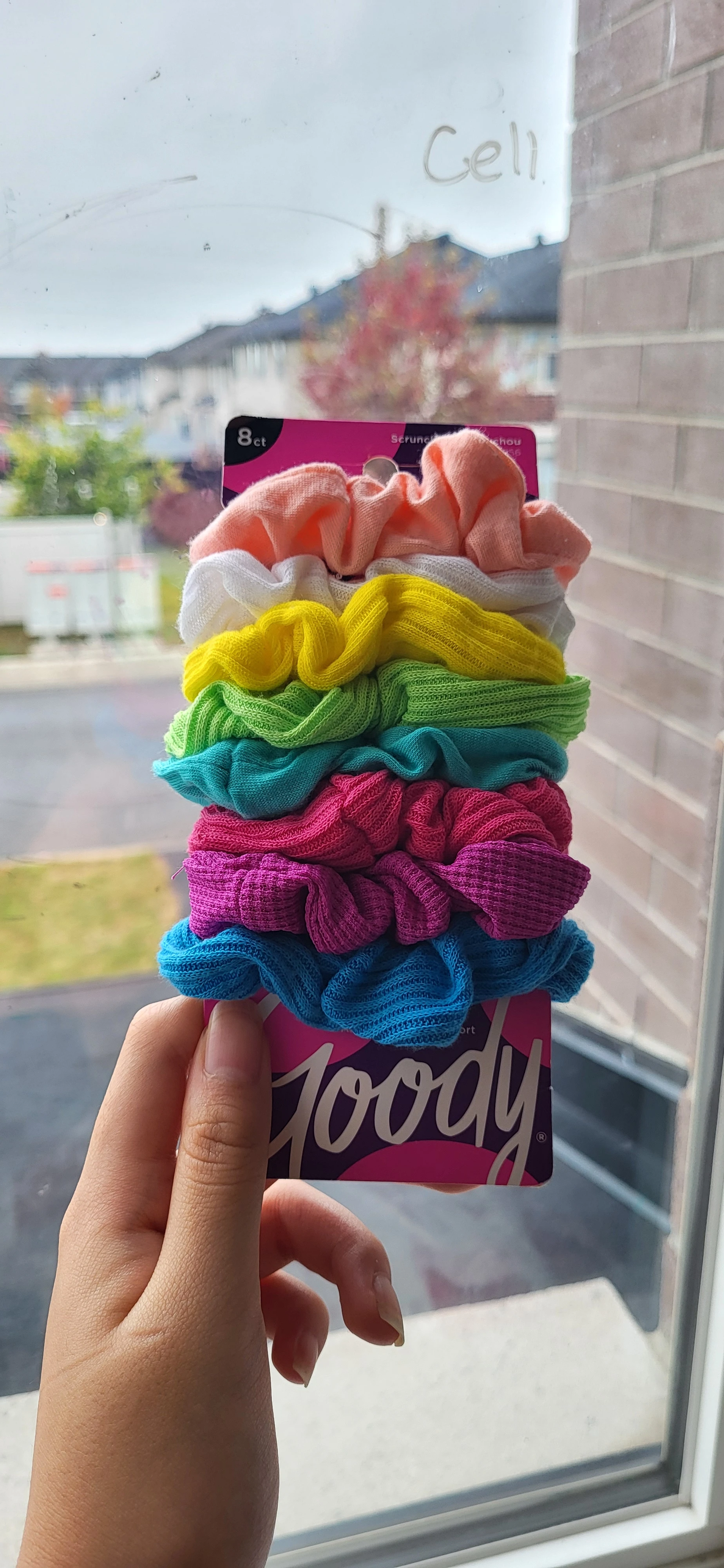 Goody 8ct Ribbed Scrunchie Set (new)