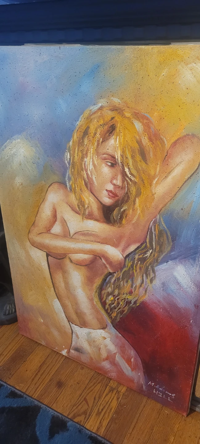 LARGE ORIGINAL OIL PAINTING - photo 2