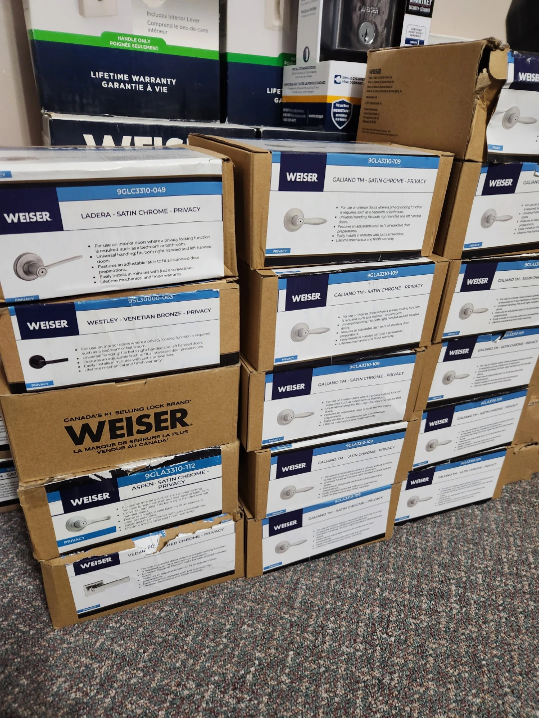 Weiser Privacy Door Handles - Multiple Models Available