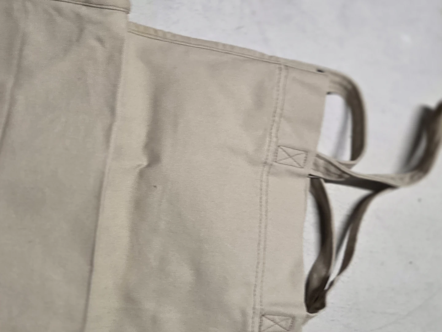 Beige Cotton Canvas Tote Bag