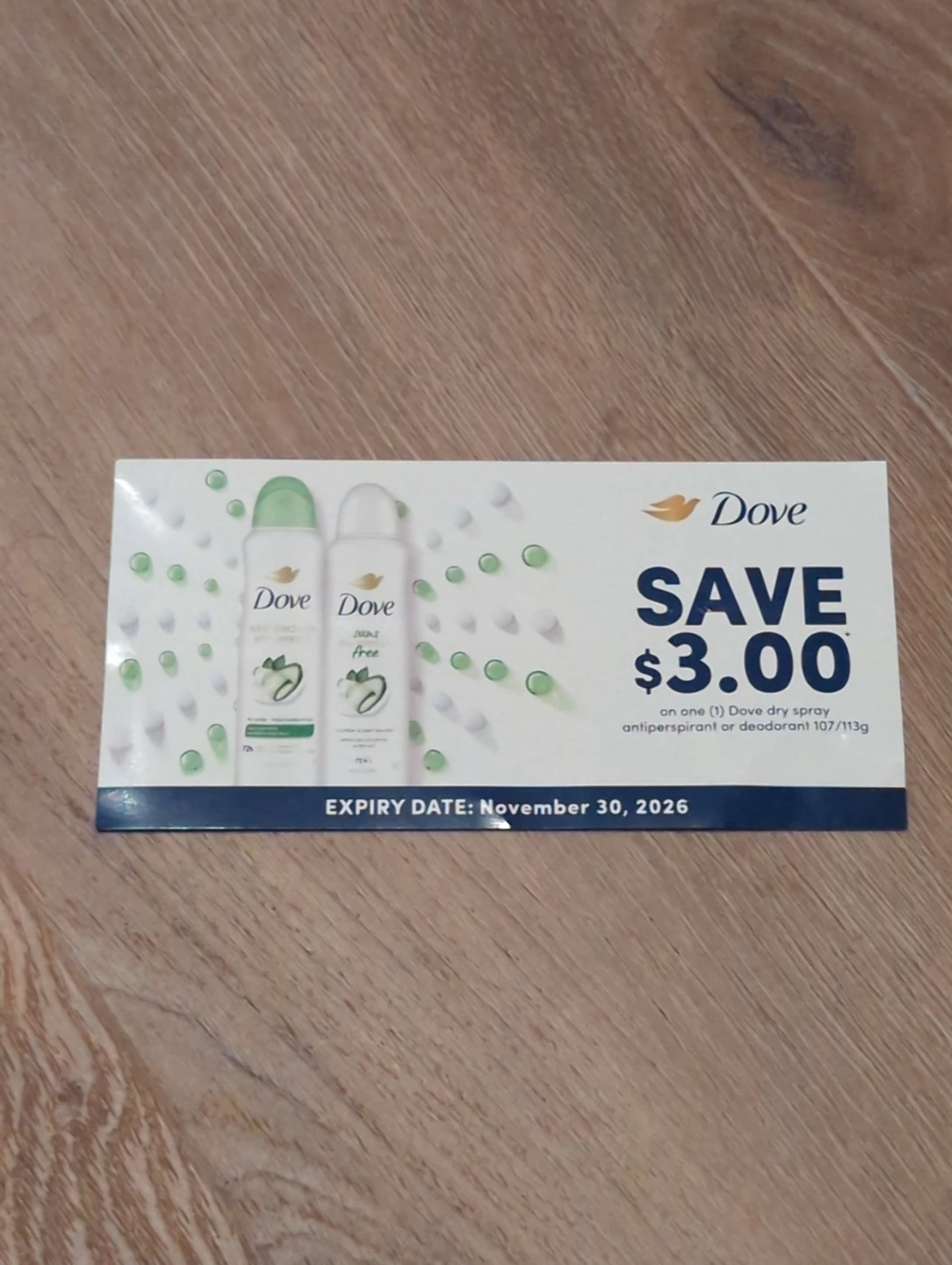 Dove dry spray coupon