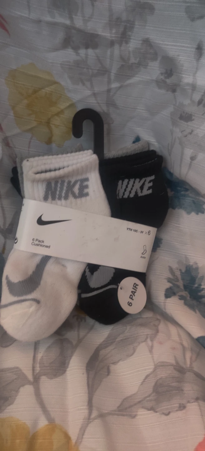 Nike Youth Cushioned Ankle Socks - 6 Pair Pack