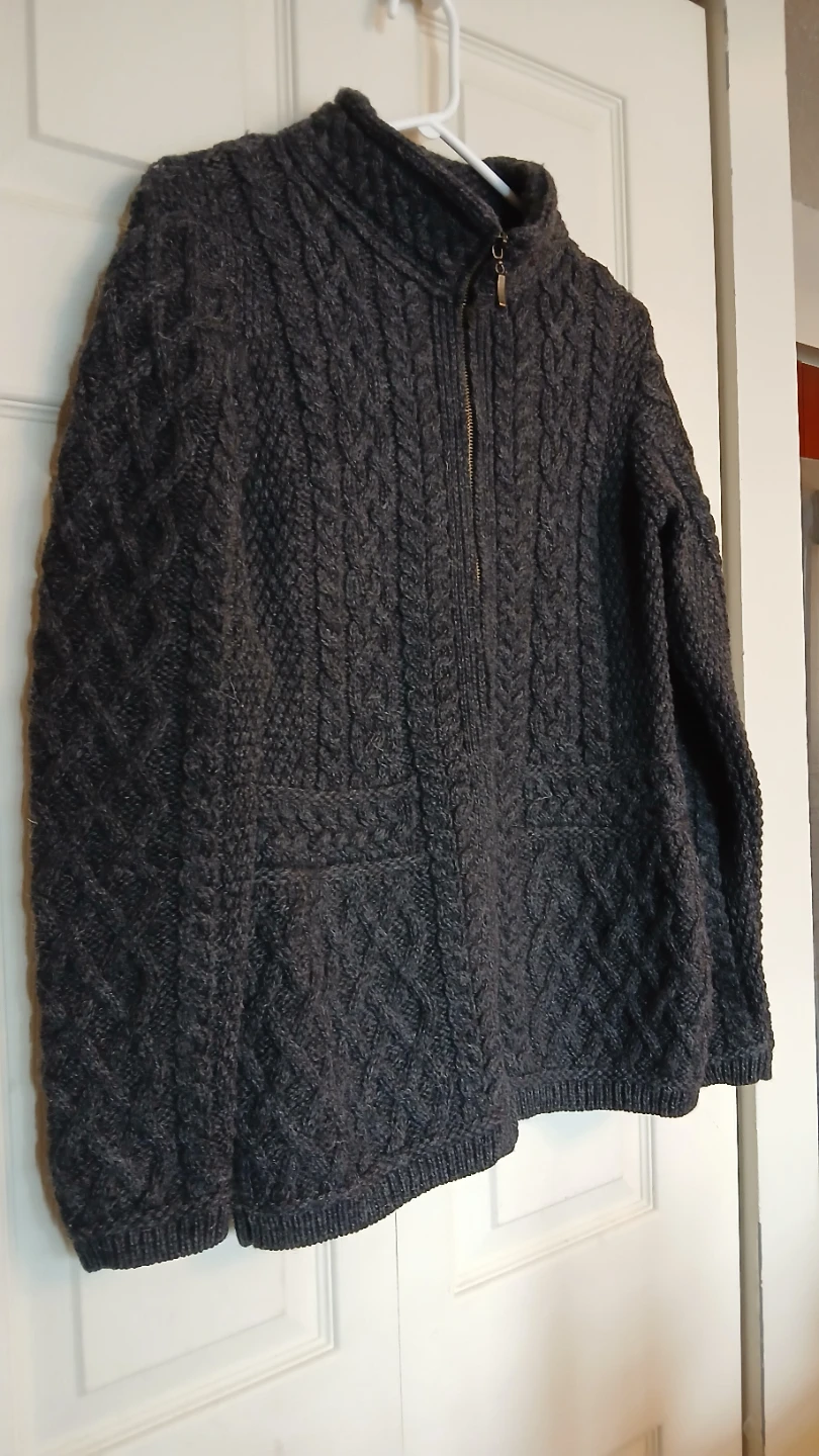 Merino wool Inis Crafts zipped sweater size small S - photo 3