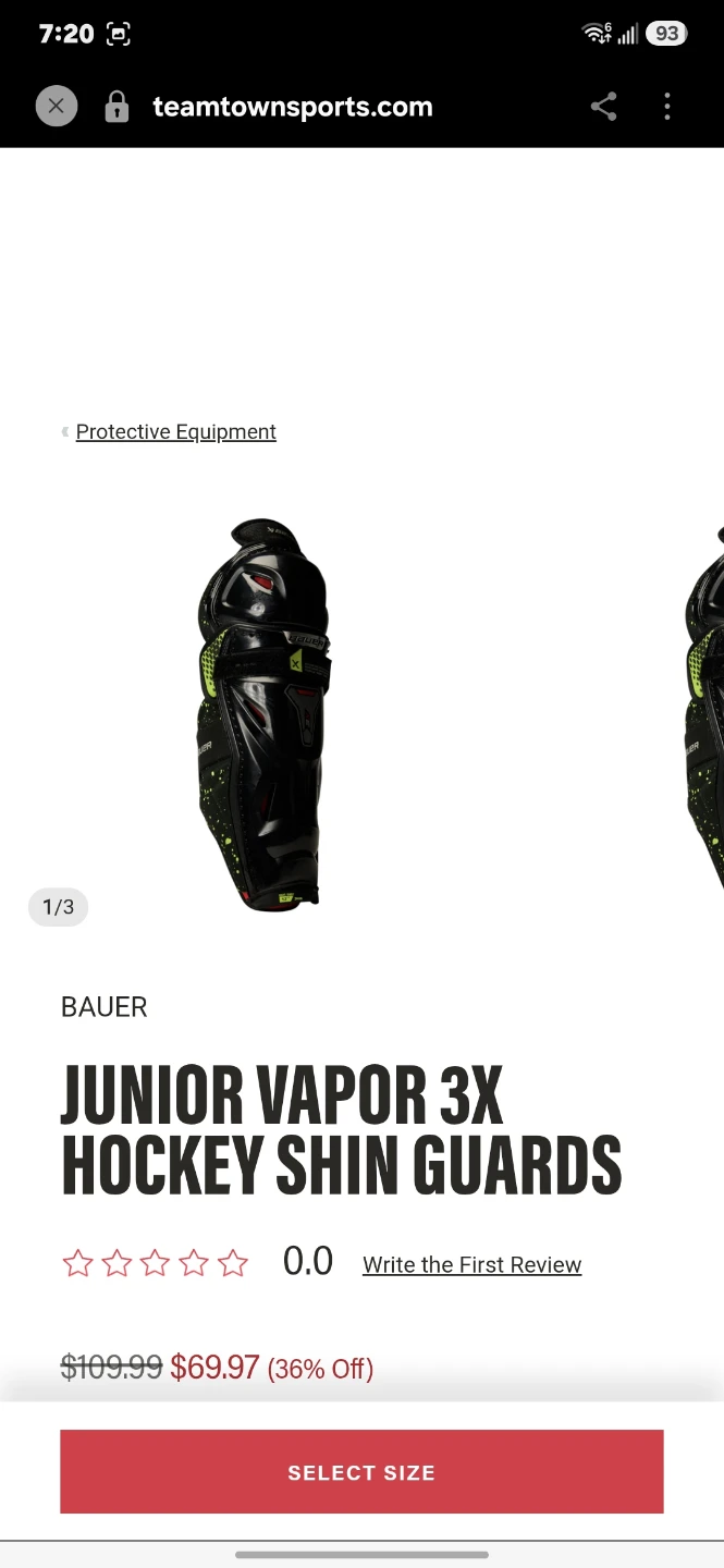 Bauer Vapor 3X Junior Shin Guards 11 inch - photo 4