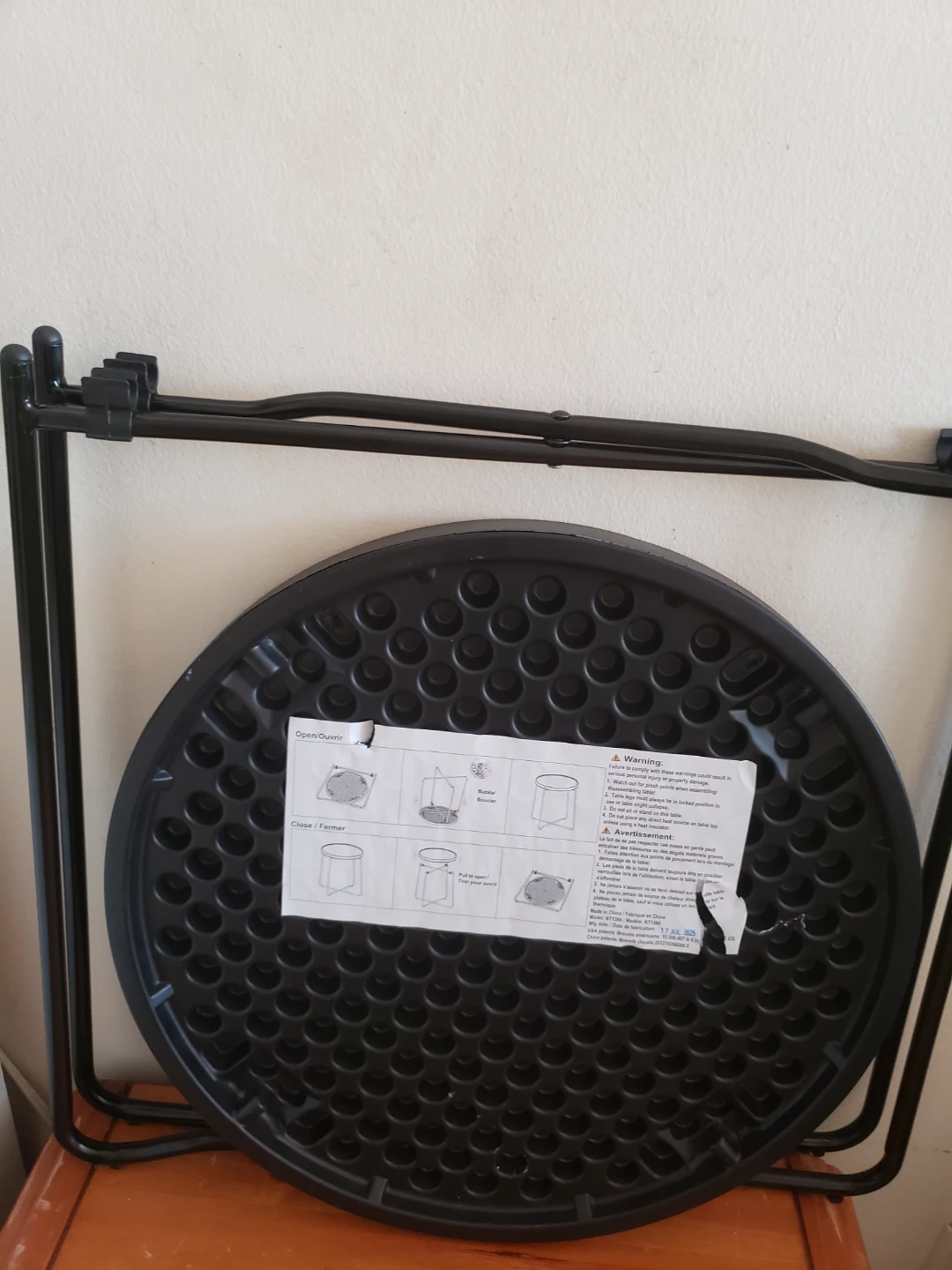 Black Folding Side Table - photo 2