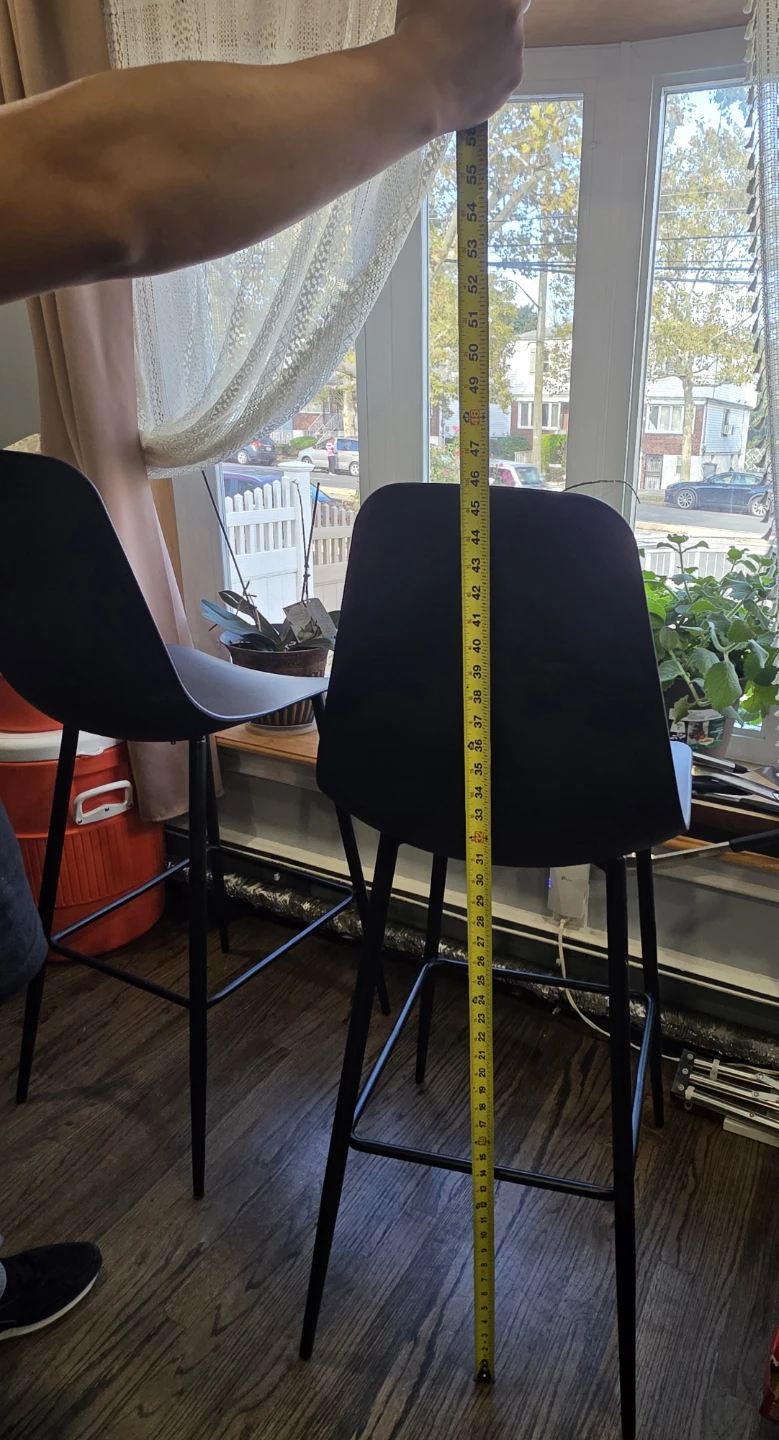 Set of 2 Black Bar Stools - photo 4