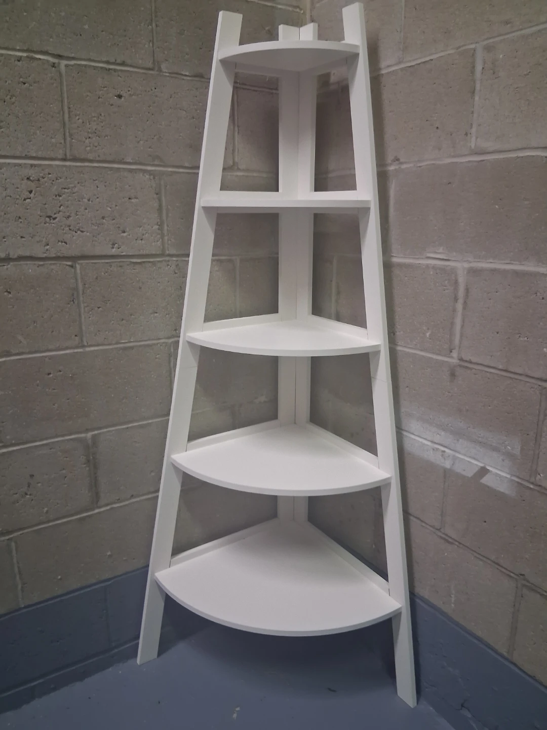 White Corner Shelf Unit