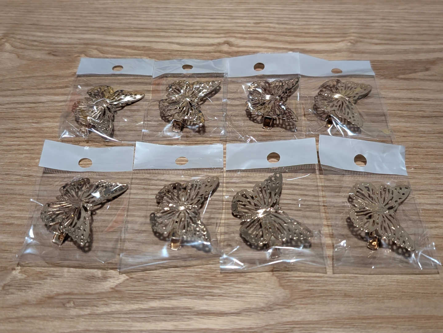 NEW: Gold Butterfly Hair Clips
