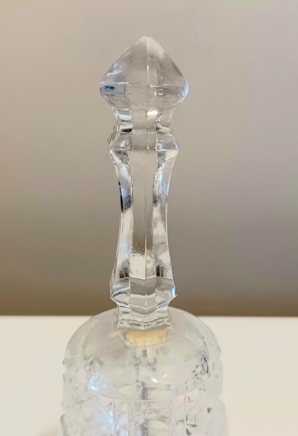 Vtg Hand- Cut Crystal Decorative Bell - photo 3