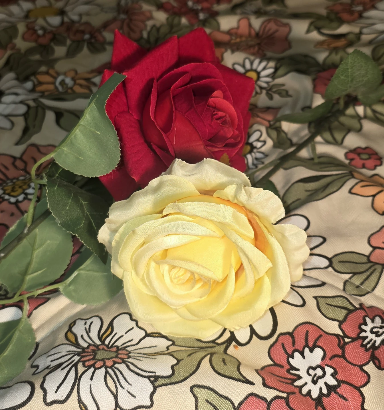 Set of Two Artificial Roses .
