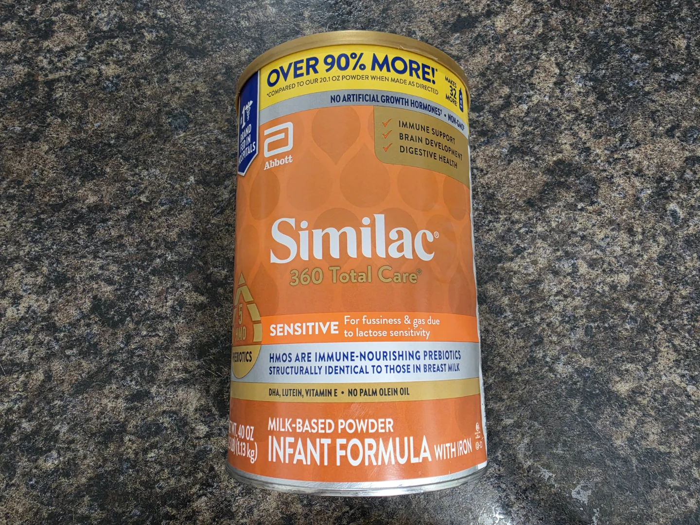 Similac 360 Total Care Infant Sensitive Powder Formula, 40 oz