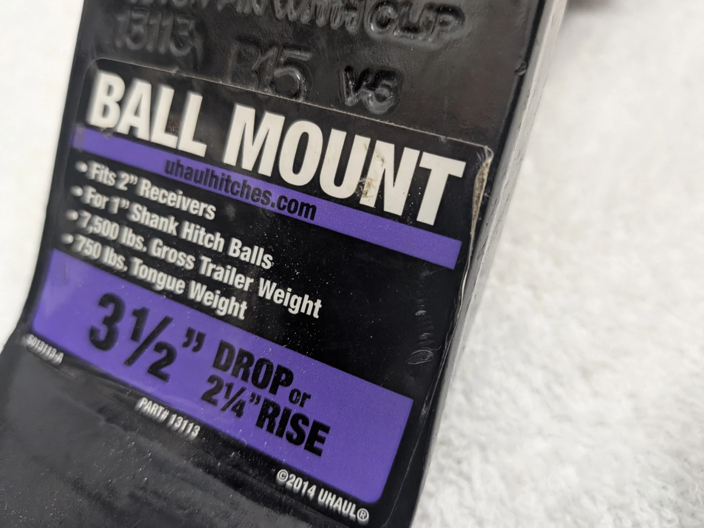 U-Haul Trailer Hitch Ball Mount (2" Receiver, 3.5" Drop) - photo 2