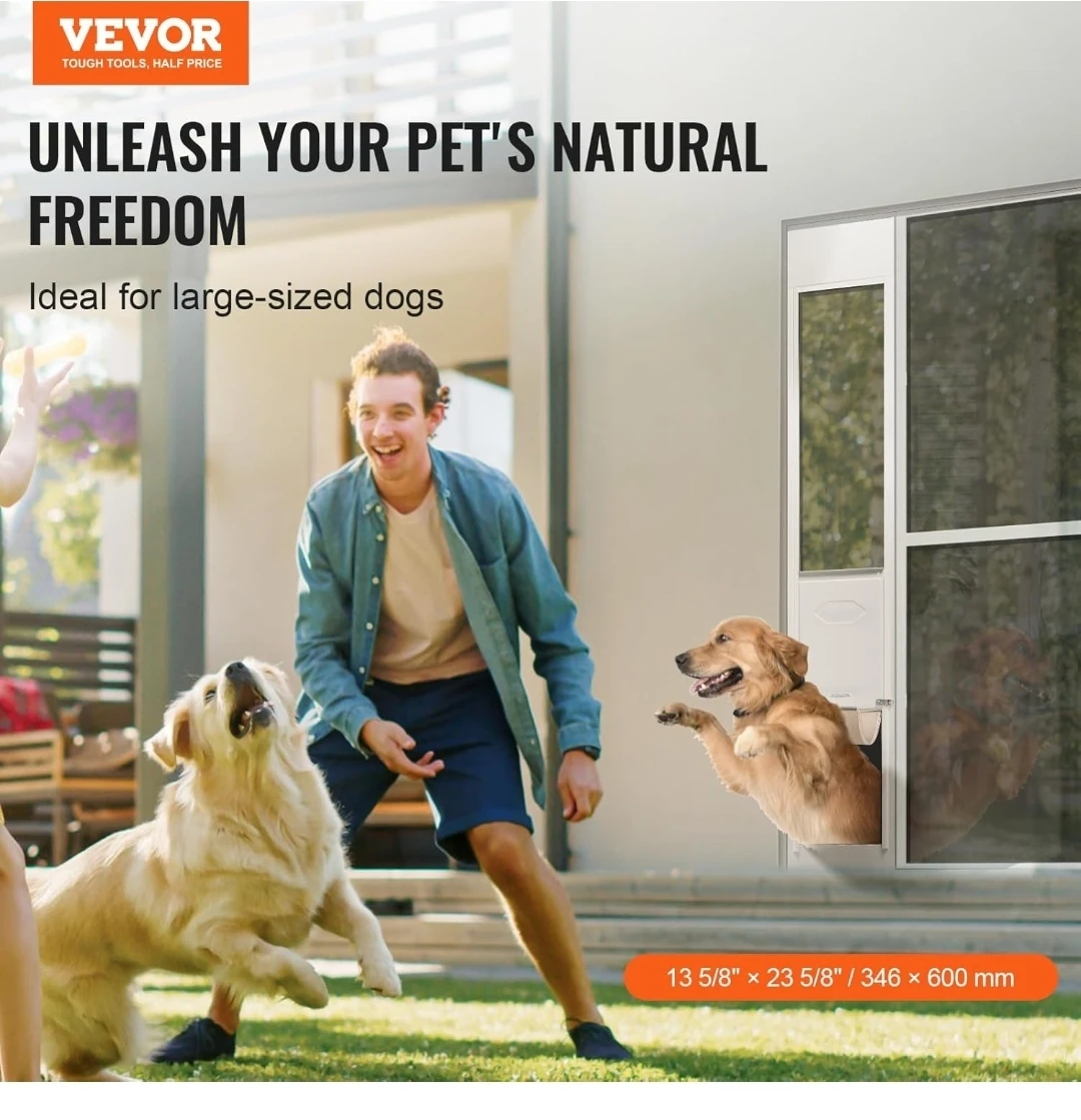VEVOR Dog Door for Sliding Glass Door- Size XL - photo 4
