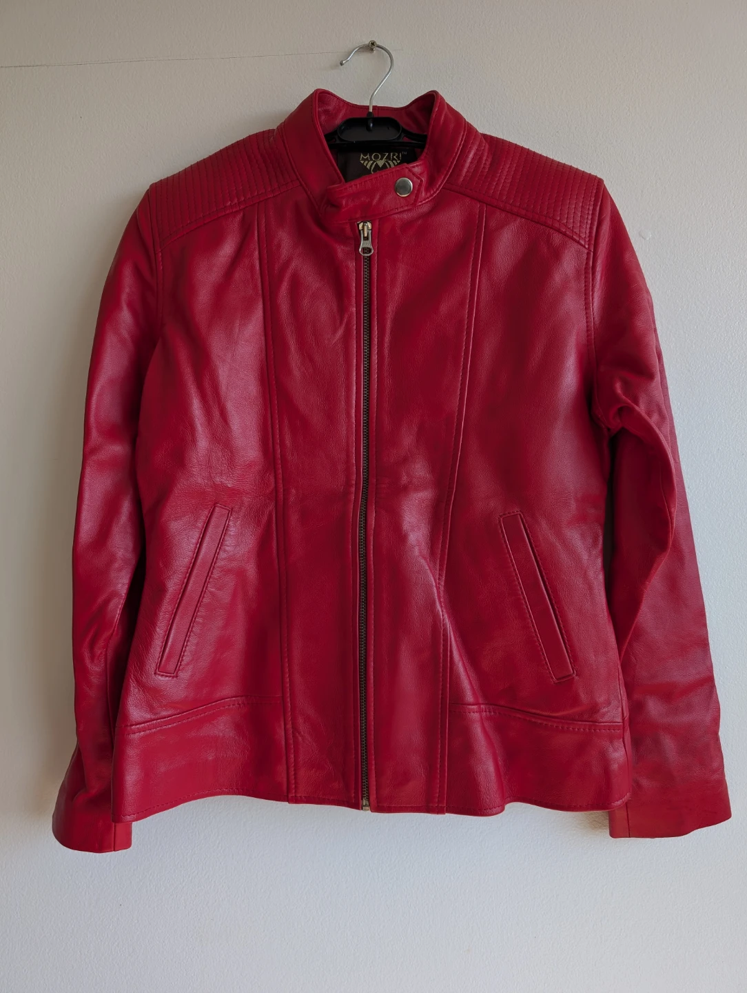 Mozri Red Genuine Leather Jacket women - photo 2