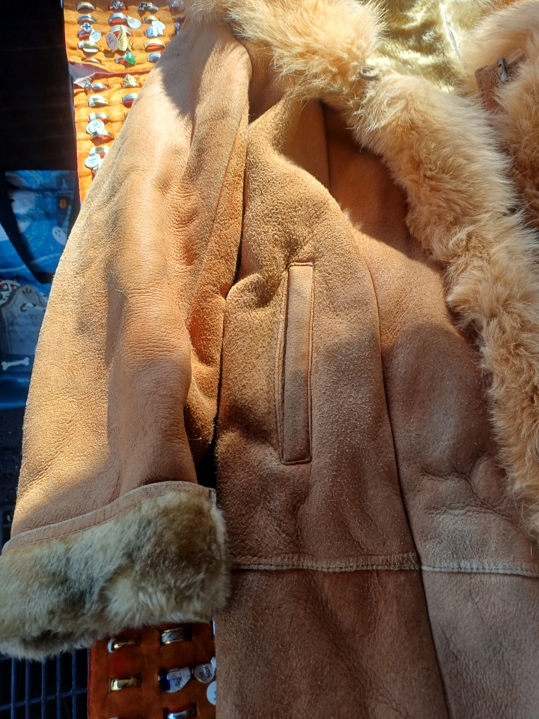 Charles Klein Suede Coat with Fur Trim - photo 2