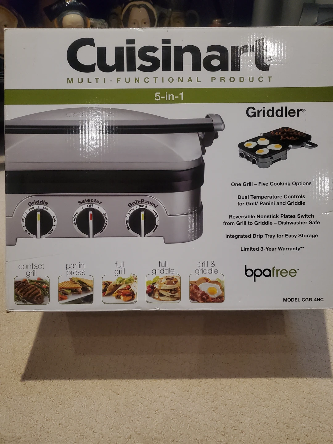 Cuisinart 5-in-1 Griddler with Waffle Plate Accessories