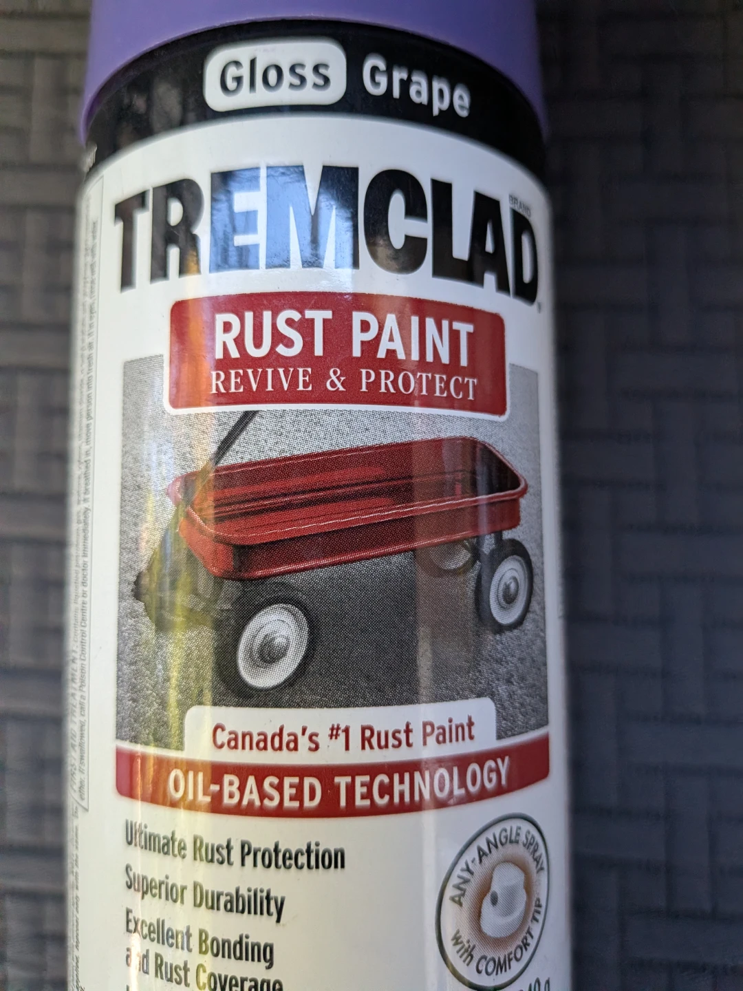 Tremclad Gloss Purple Grape Rust Paint half can left - photo 3