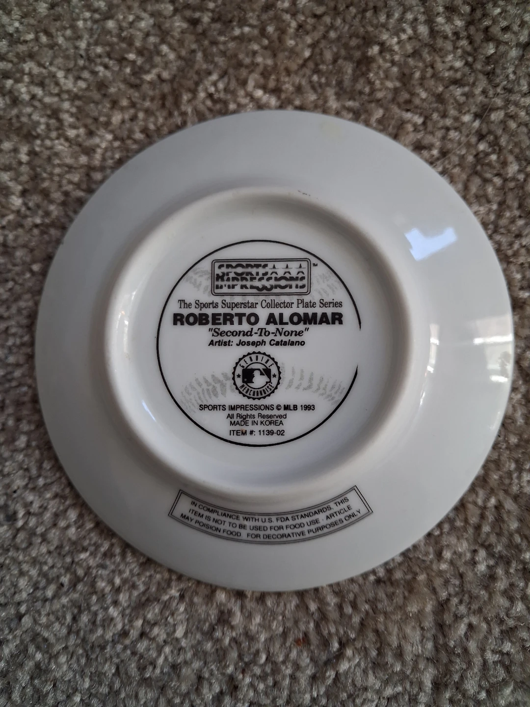 Roberto Alomar Second-To-None Collector Plate - photo 3