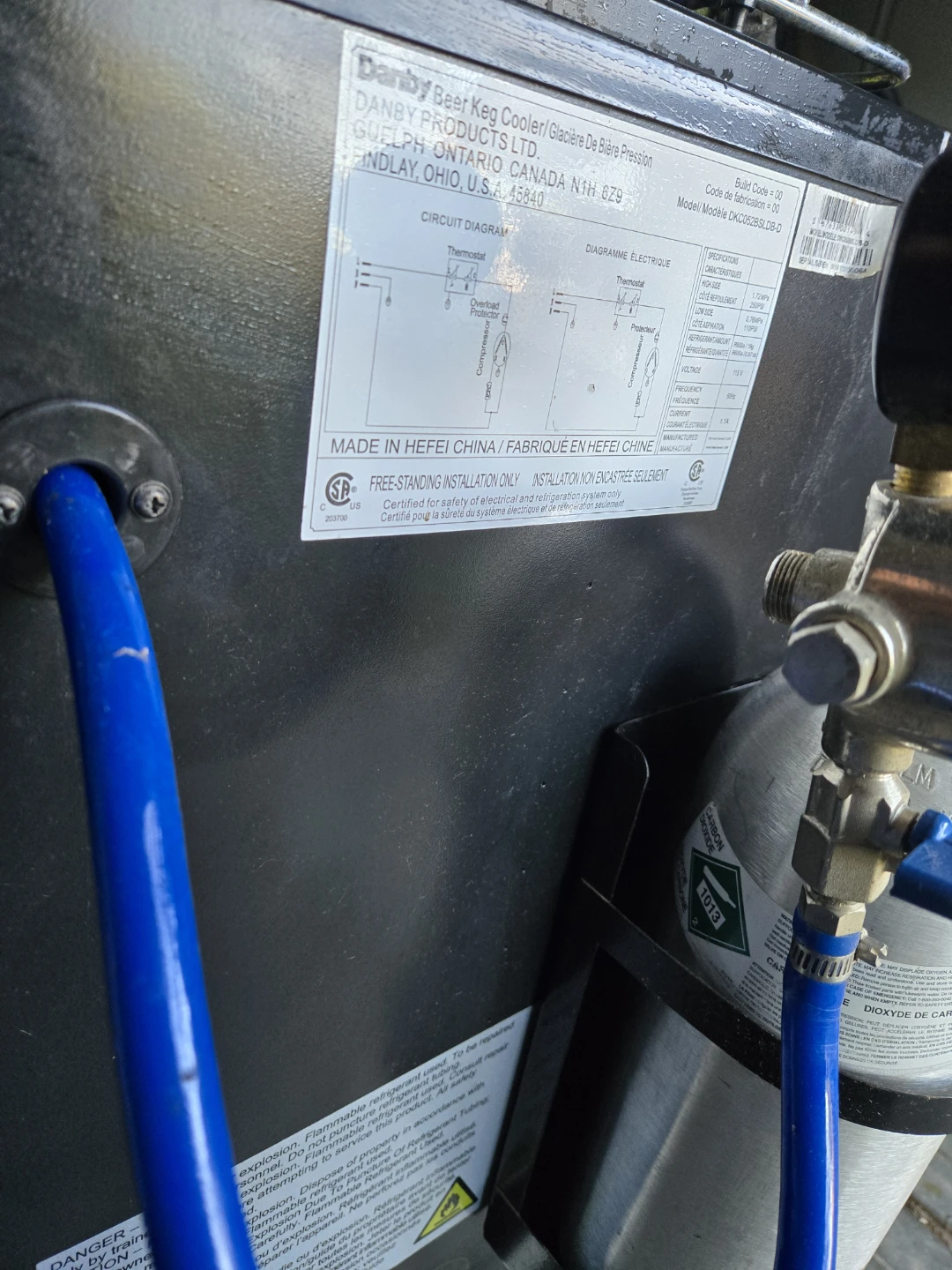 Danby Beer Keg Cooler DKC052BSLDB-D