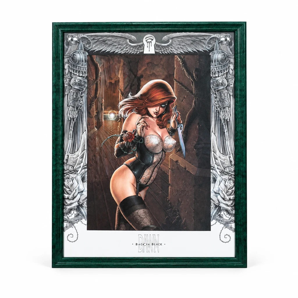 Joseph Michael Linsner Dawn Back in Black Framed Art