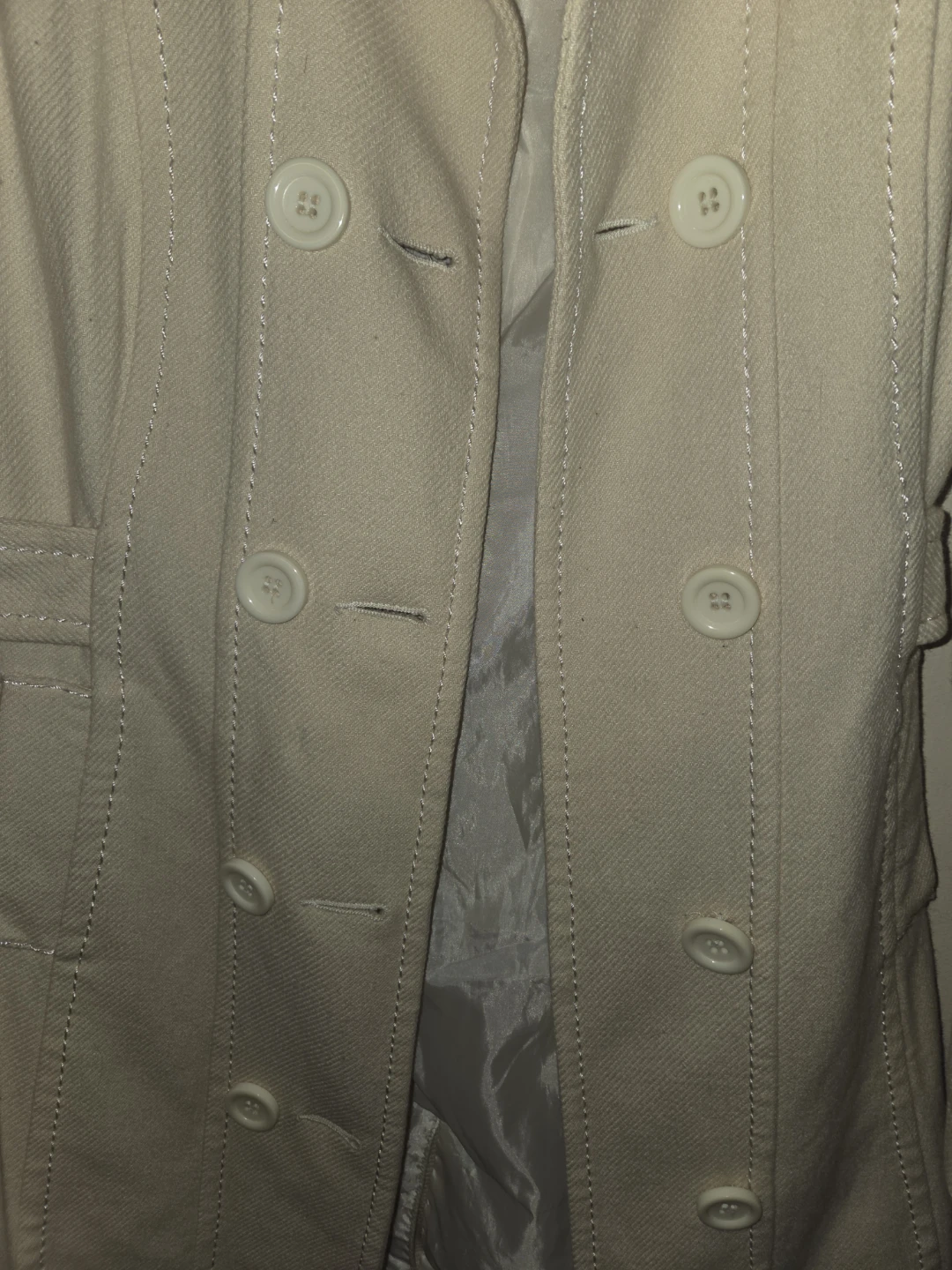 Divided By H&M Vintage Cream Peacoat in a Ladies L - photo 4