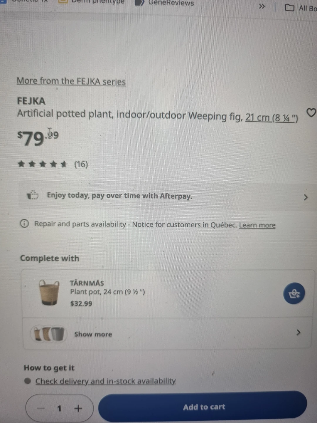 Two IKEA FEJKA Artificial Potted Plants - photo 2