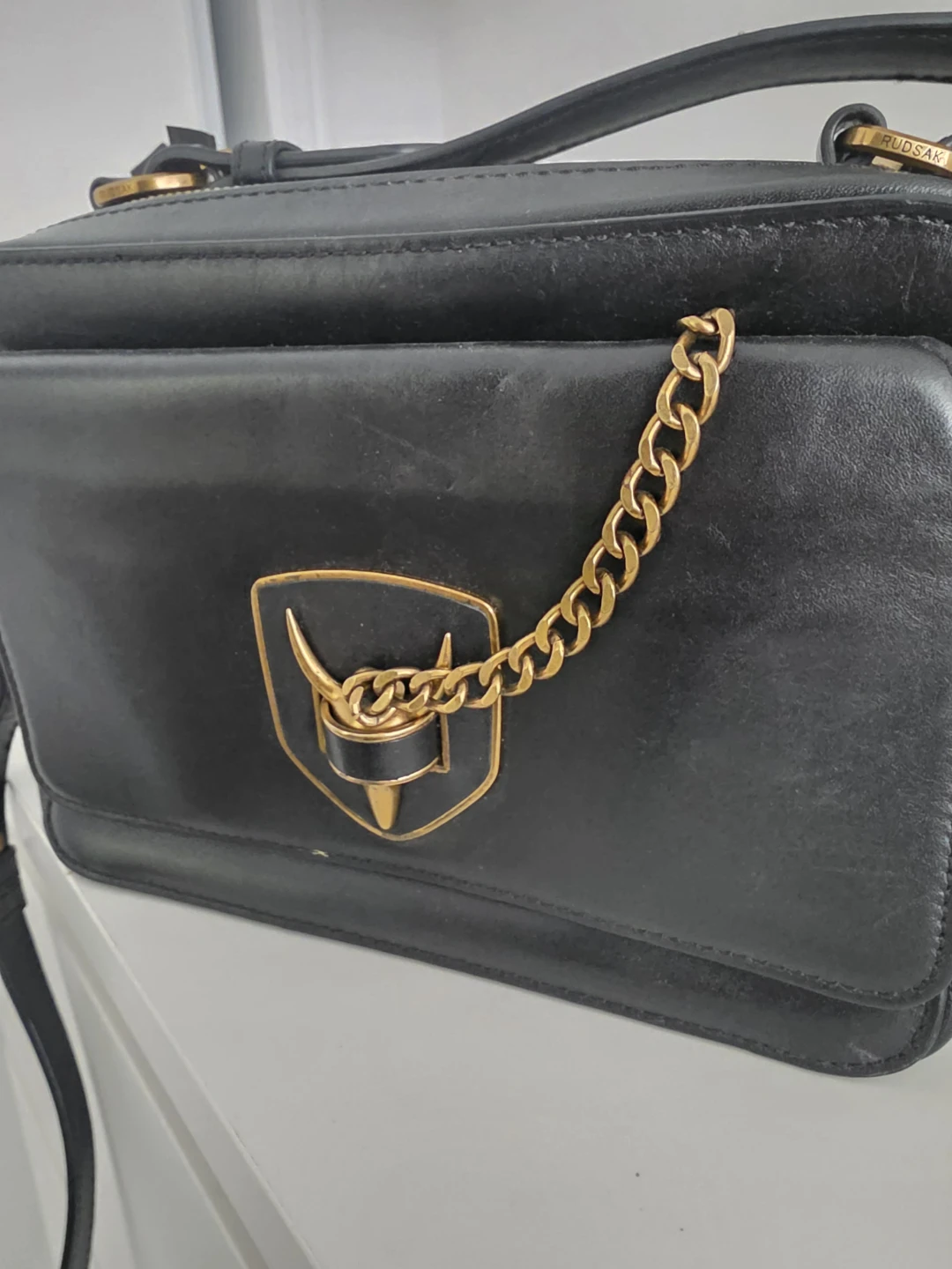 Rudsak Black Leather Shoulder Bag