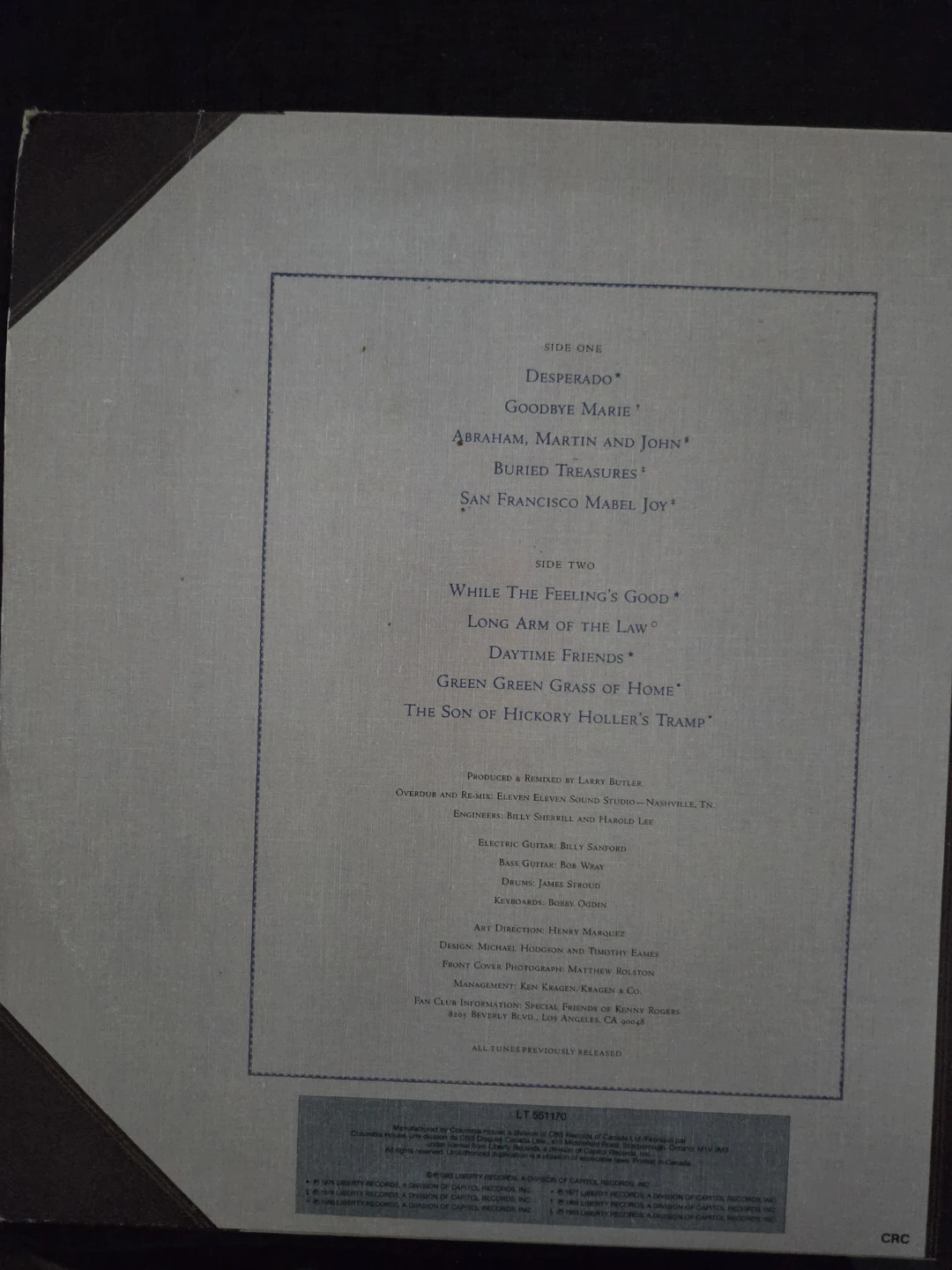 Kenny Rogers Short Stories Vinyl Record - photo 2