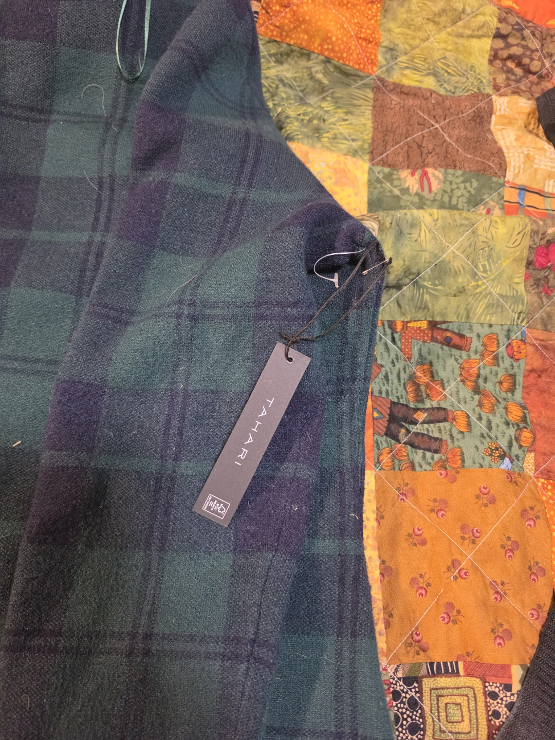 Tahari Plaid Knit Dress Size XL - photo 3