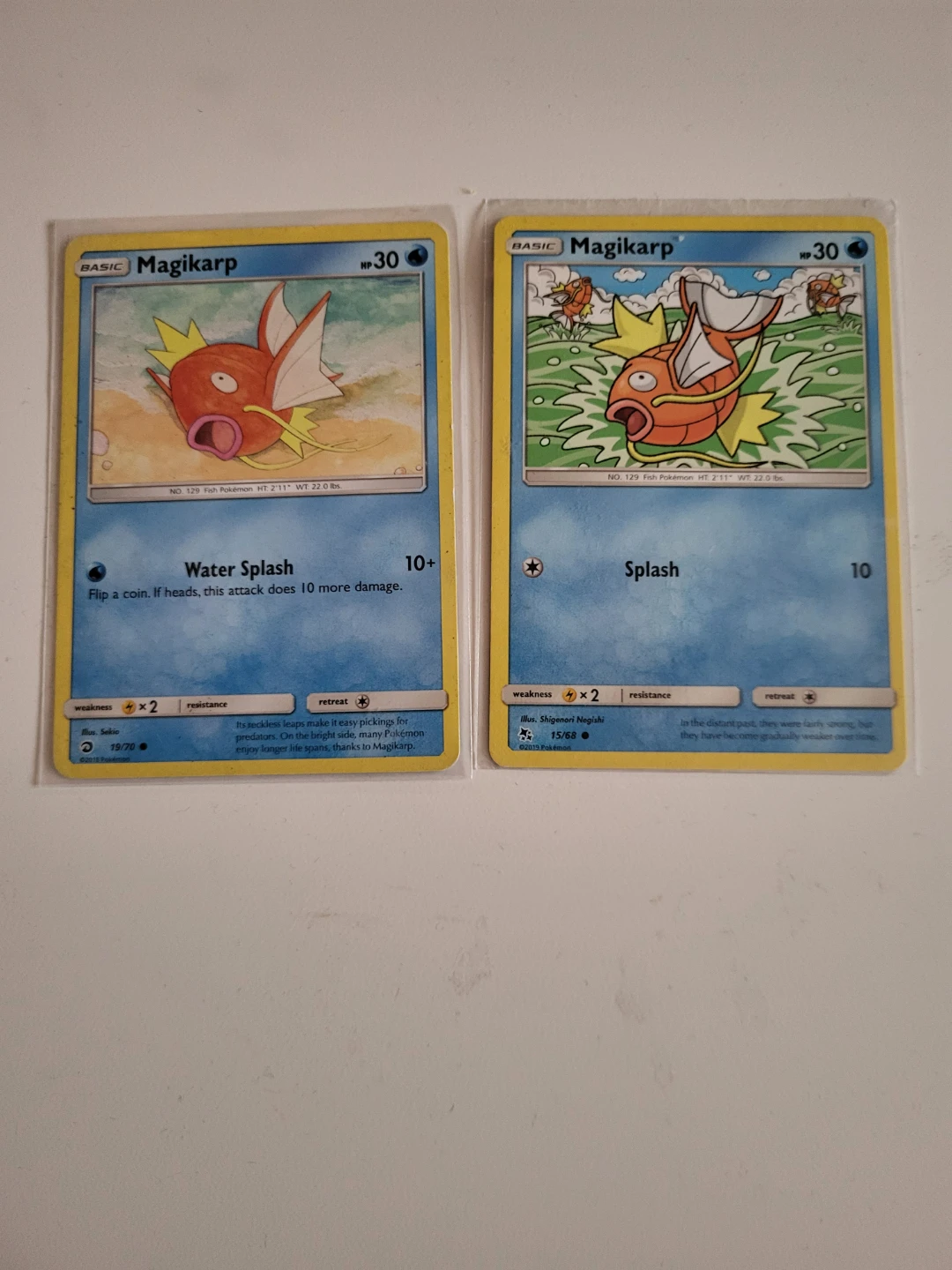 Two Magikarp Pokemon Cards