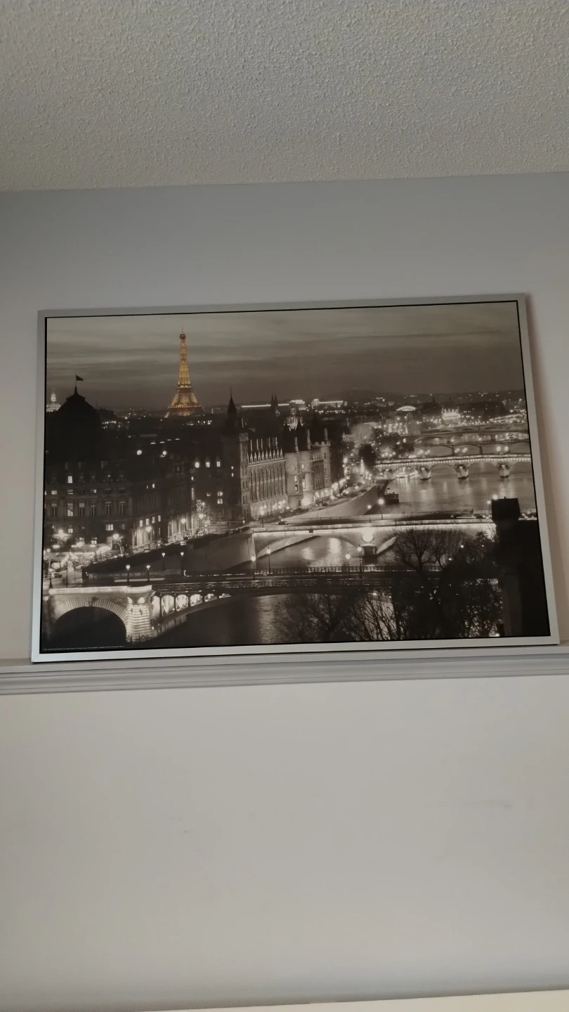 Paris Night Skyline Wall Art Print