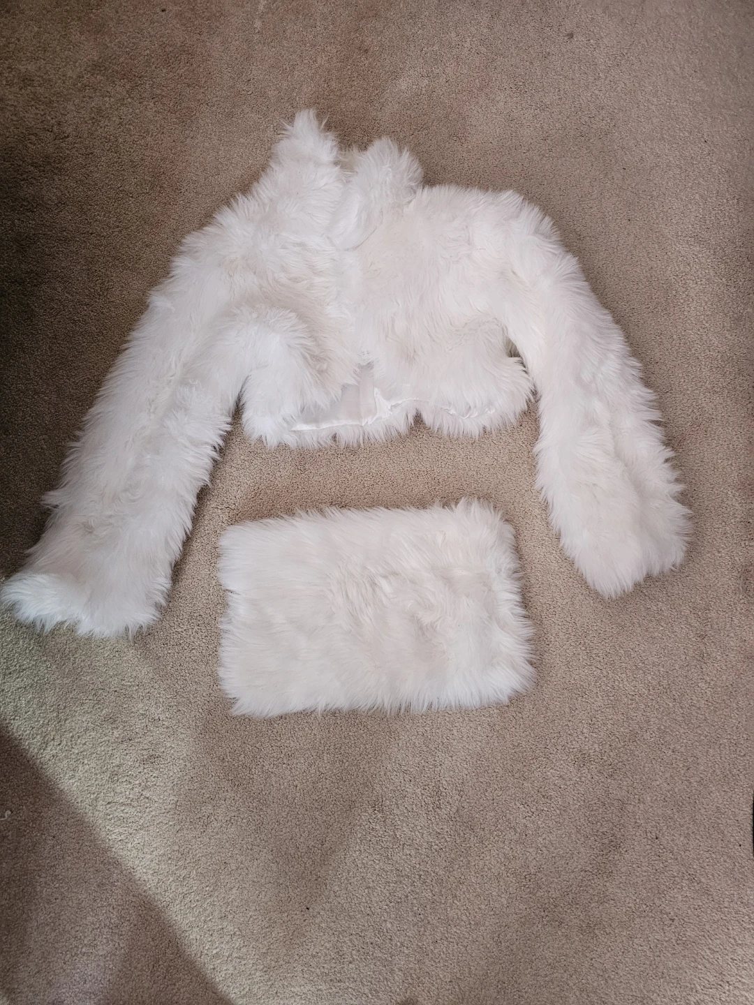 White Faux Fur Bolero and Muff Set